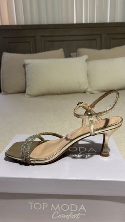 Gold kitten heels