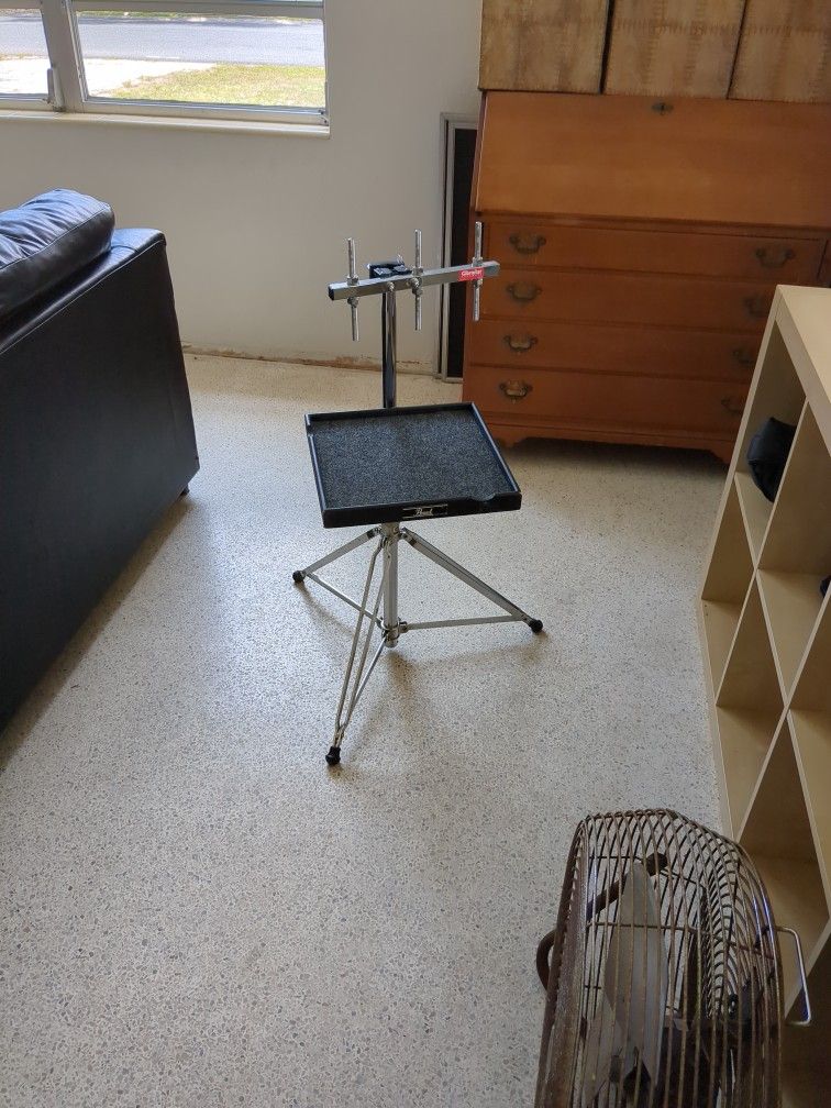 Percussion Stand w/ Toy Mount, Table, Tambourine, Wood Blocks, Cowbell