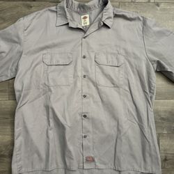 Dickies Work Shirt with Double PocketsButton Up 2XL XXL Vintage Y2K