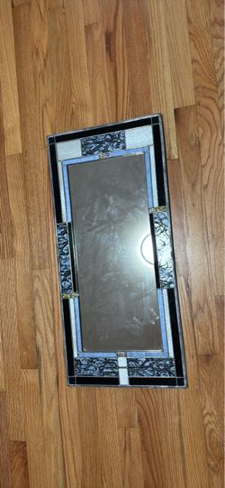 Stained Glass Framed Rectangular Mirror