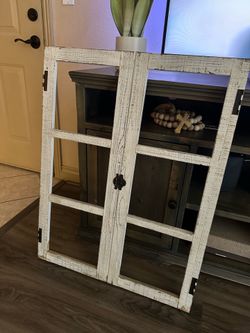Farmhouse style window frame for wall decor