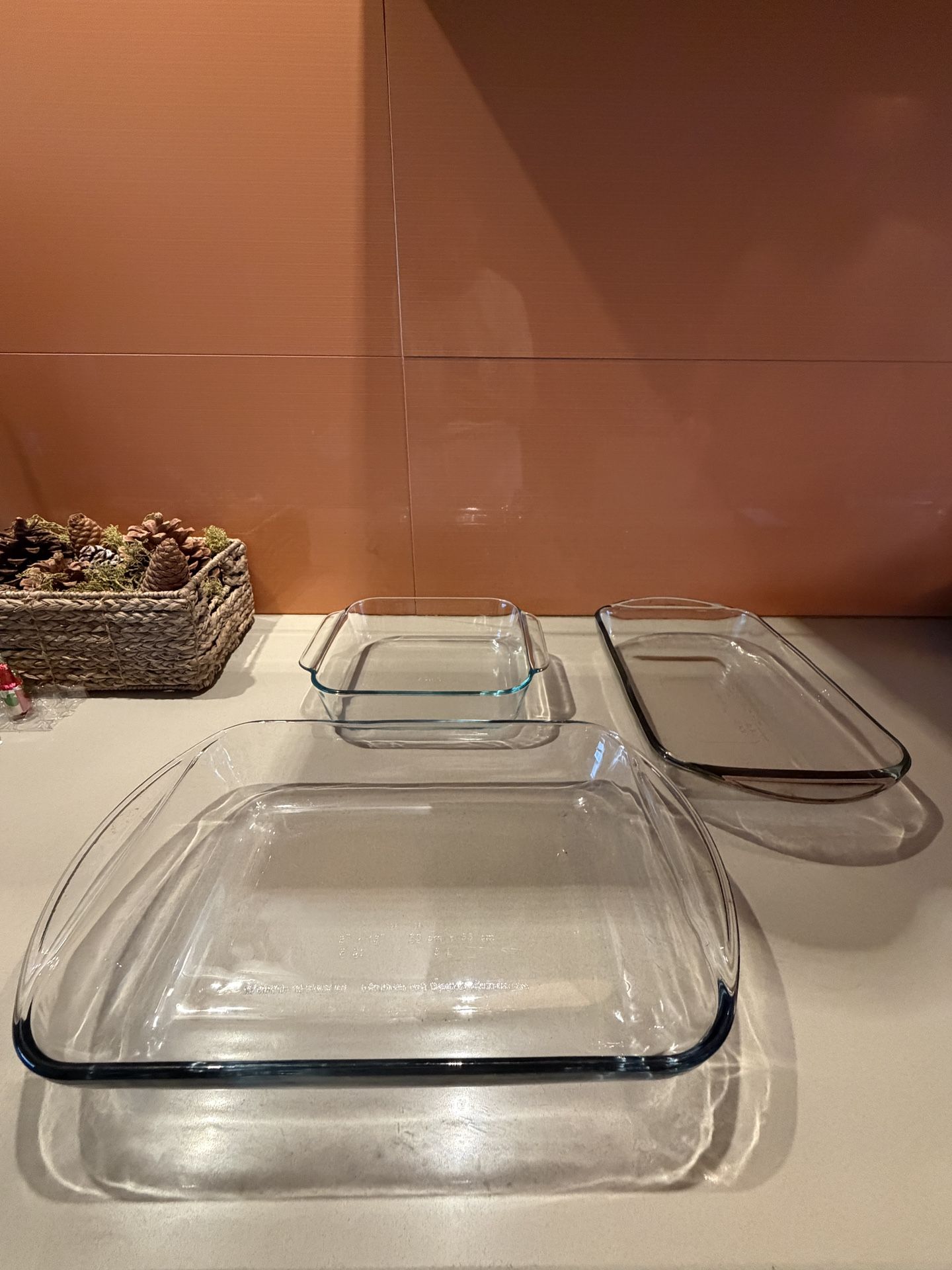 Set of 3 Glass Baking Dishes