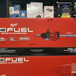 Milwaukee M18 FUEL 18V Lithium-Ion Brushless Cordless 1 in. Impact Wrench Extended Reach D-Handle (Tool-Only)