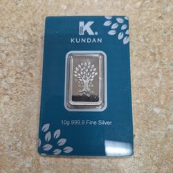 Kundun Tree Of Life 10 Grams .999 Fine Silver Bar