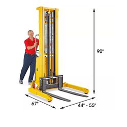 Uline Semi-Electric Straddle Stackers H-5440 Lift Forklift 