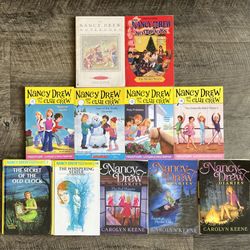 NANCY DREW MYSTERY BOOKS, Mixed Lot of 11 Books -