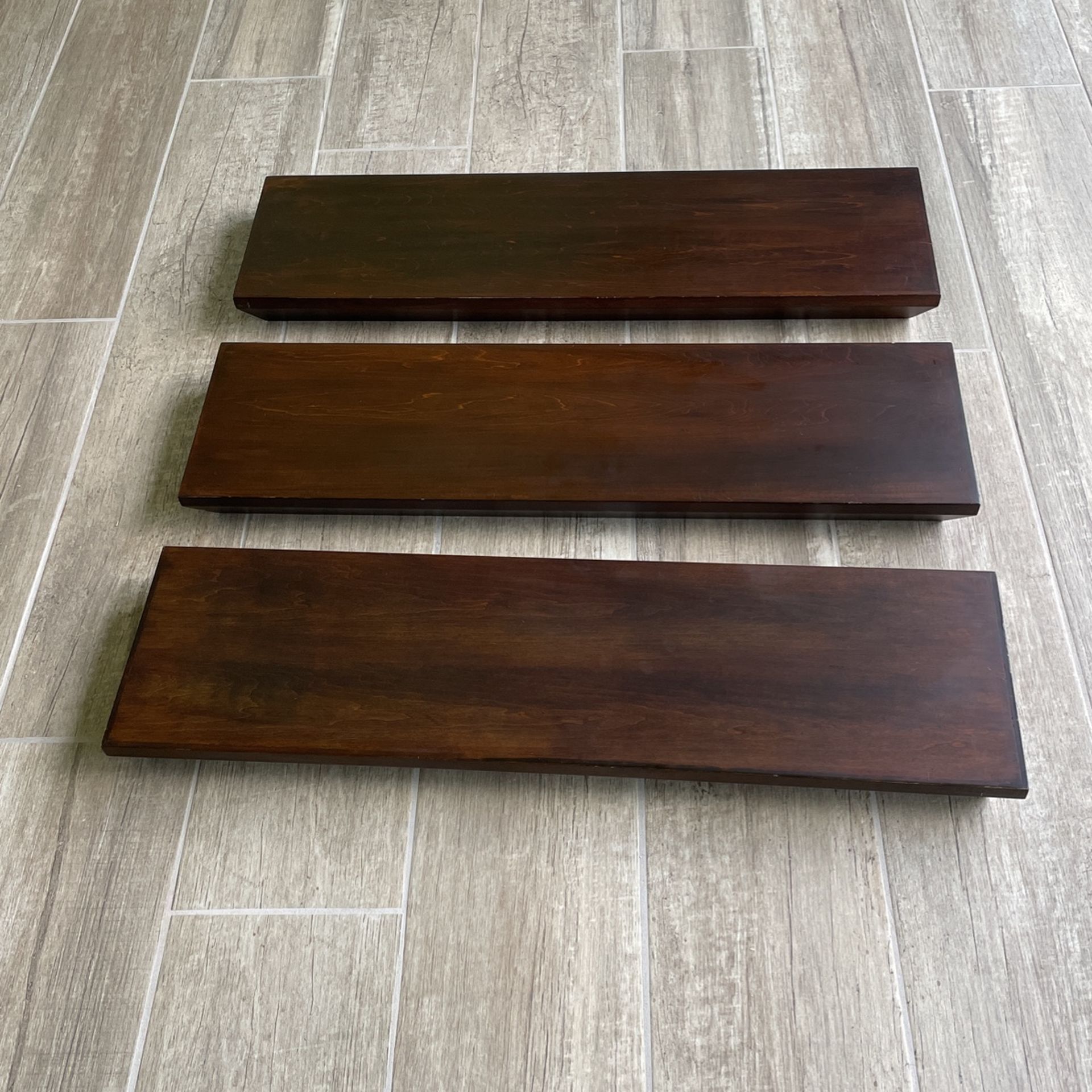 Pottery Barn Floating Wooden Shelves (3) - 36”
