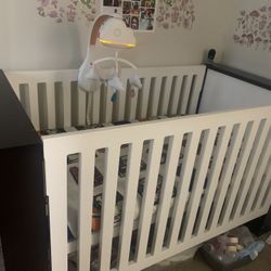 Solid Wood Baby Crib 3 Level Base 