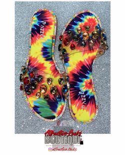 CUTE TIE DYE SANDALS