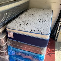 Twin Size Mattress 14” Inches Thick Pillow Top. New From Factory. Available All Size. Same Day Delivery