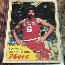 JULIUS ERVING NM+ 1981 TOPPS #30 BASKETBALL CARD