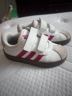 adidas Baby VL Court 3.0 Hook & Loop Shoe (size 8 kids)
