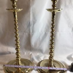 BRASS SET IF 2 CANDLE HOLDERS, $125.00