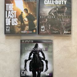 PS3 Games The Last Of Us, Mafia 2, Call Of Duty Advanced Warfare, Darksiders 2