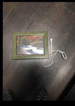 Vtg Light Sound and Motion Babbling  River Decor 13 X 10 water & birds chirping 