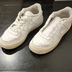 Nike Air Force 1 GS 314192-117 Unisex Kids' White Athletic Sneakers, Size 5.5Y