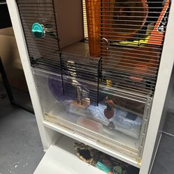 Used Mouse/hamster Furniture Cage With Some Accessories.