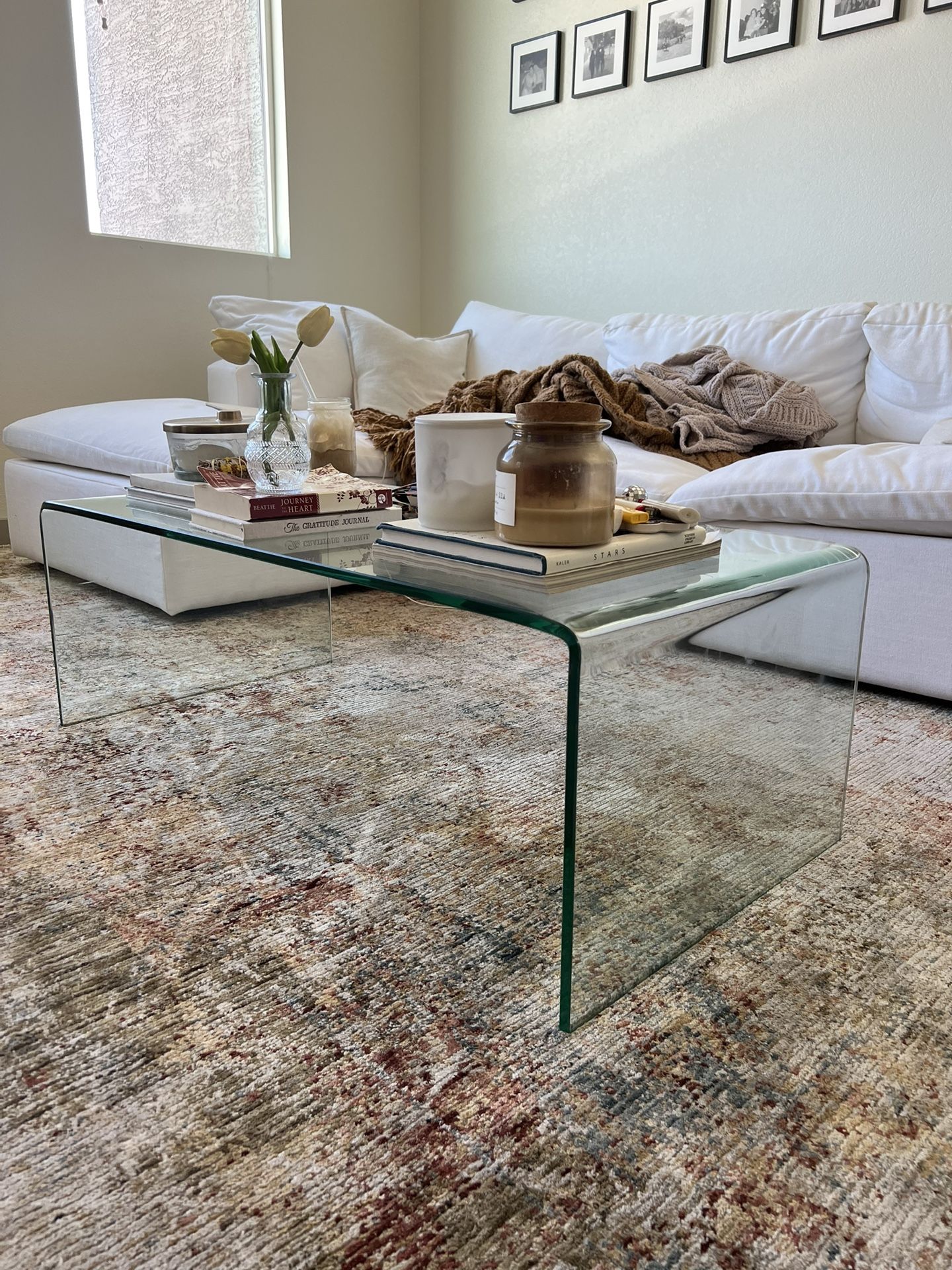 Glass coffee table- Used but NEW