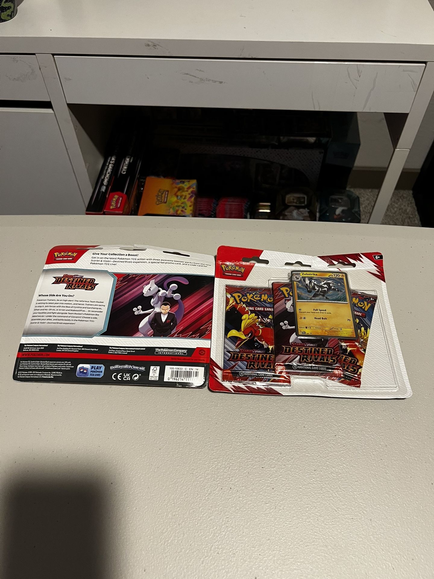 Pokémon TCG: Destined Rivals 3-Pack Blister [Zebstrika] – Sealed