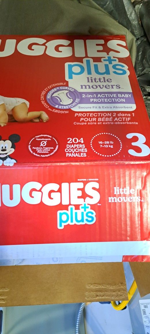 Huggies Little Movers Diapers, Size 3