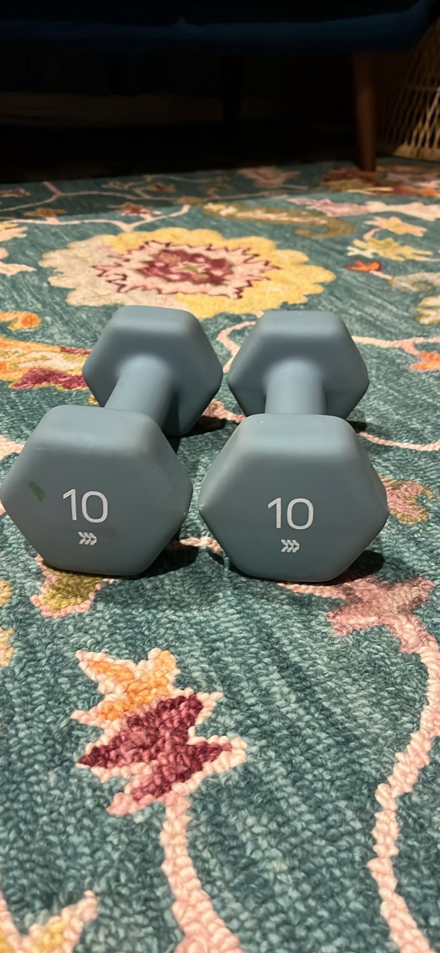 Pair Of 10 Lb Dumbbells 