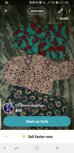 3 pairs of lularoe OS