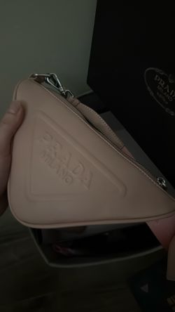 Pink triangle Prada bag