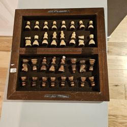 Vintage Travel Chess Board