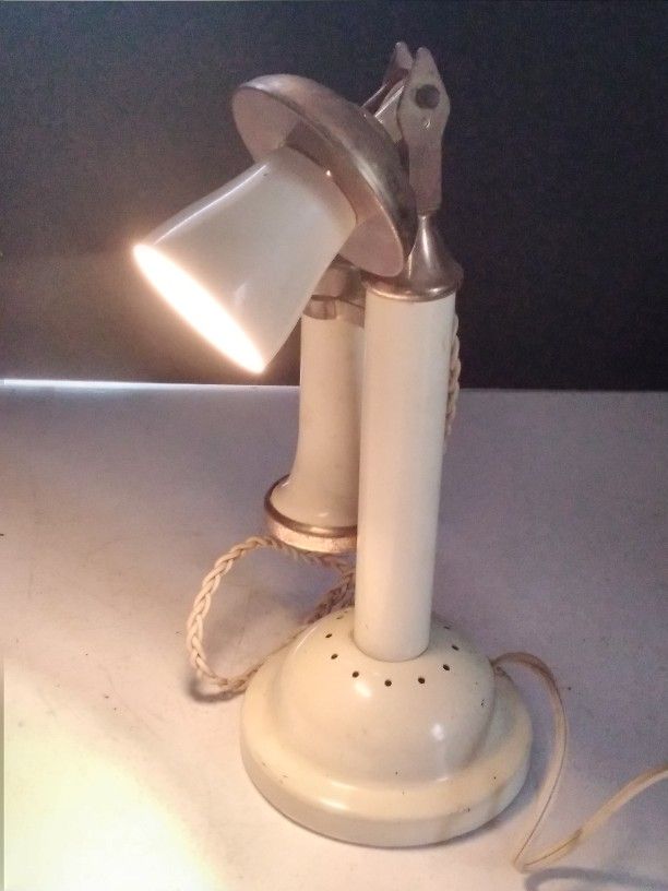 Vintage Candlestick Phone Lamp