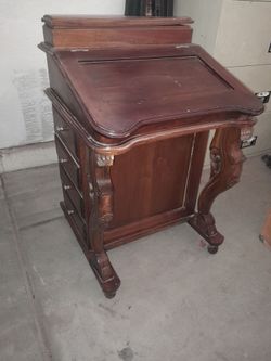 Small Antique Desk 8 interior drawers and 8 side drawers See All Photos