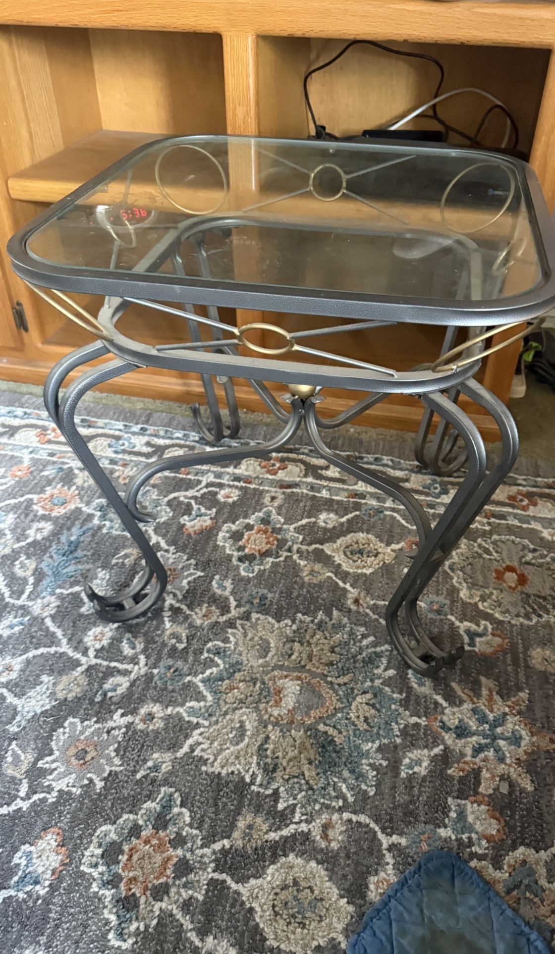 Glass End Table