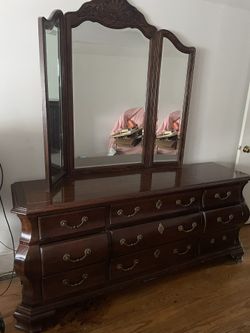 Drawer Dark Brown With Mirror