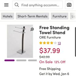 Stand Up Towel Holder