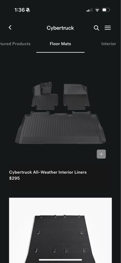 Official Tesla Cybertruck All-Weather Interior Liners - Brand New