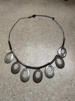 Silver Hoops Necklace