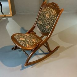 A Folding Victorian Rocking Chair