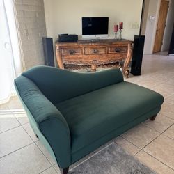Emerald Green Chaise Lounge - Custom Upholstered (Micro-Velvet)