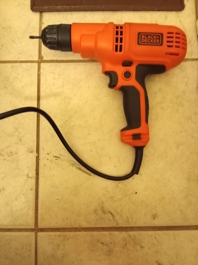 Black +Decker Drill With Cord