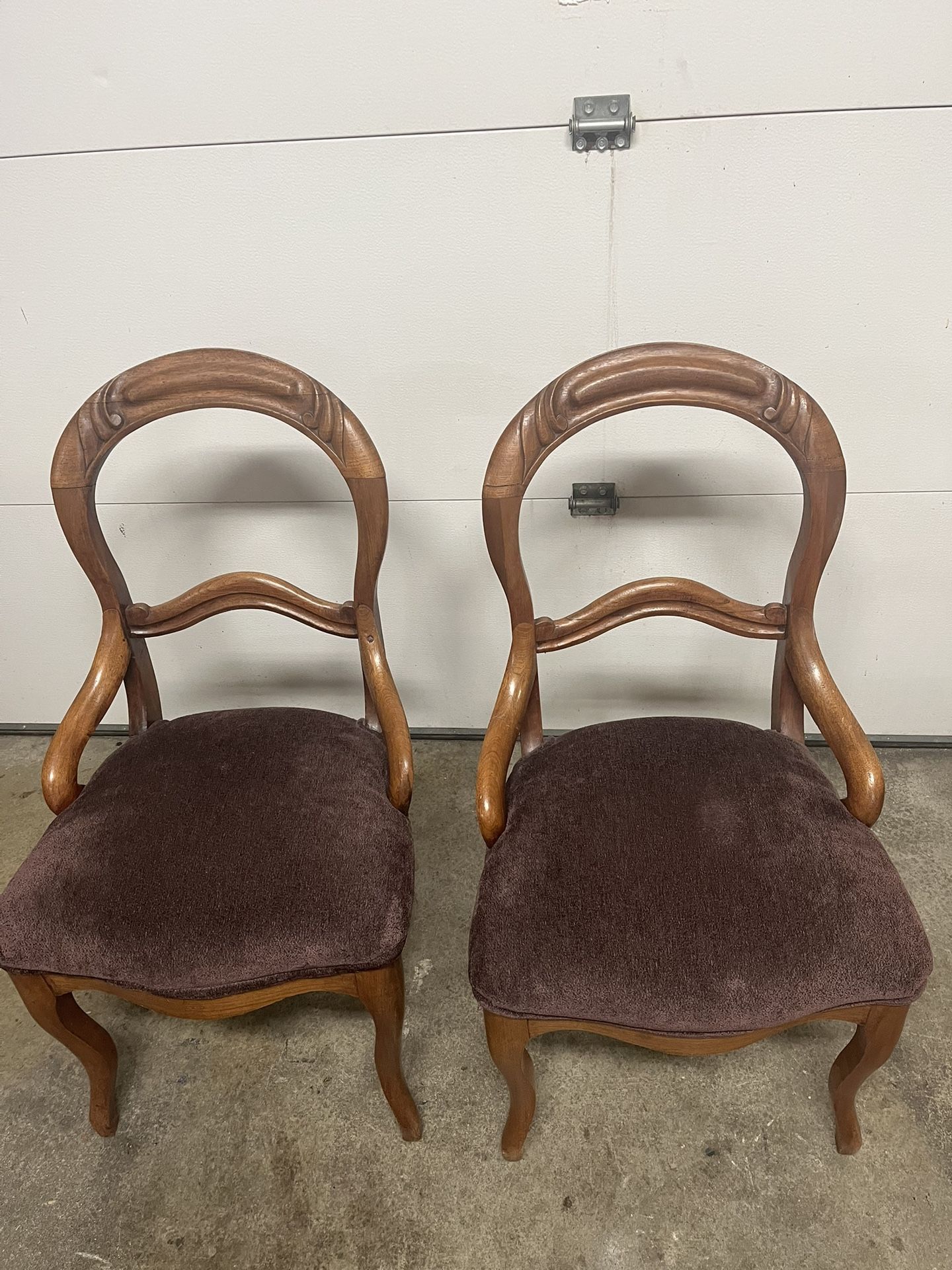 2 - Victorian balloon back chairs in Great Condition