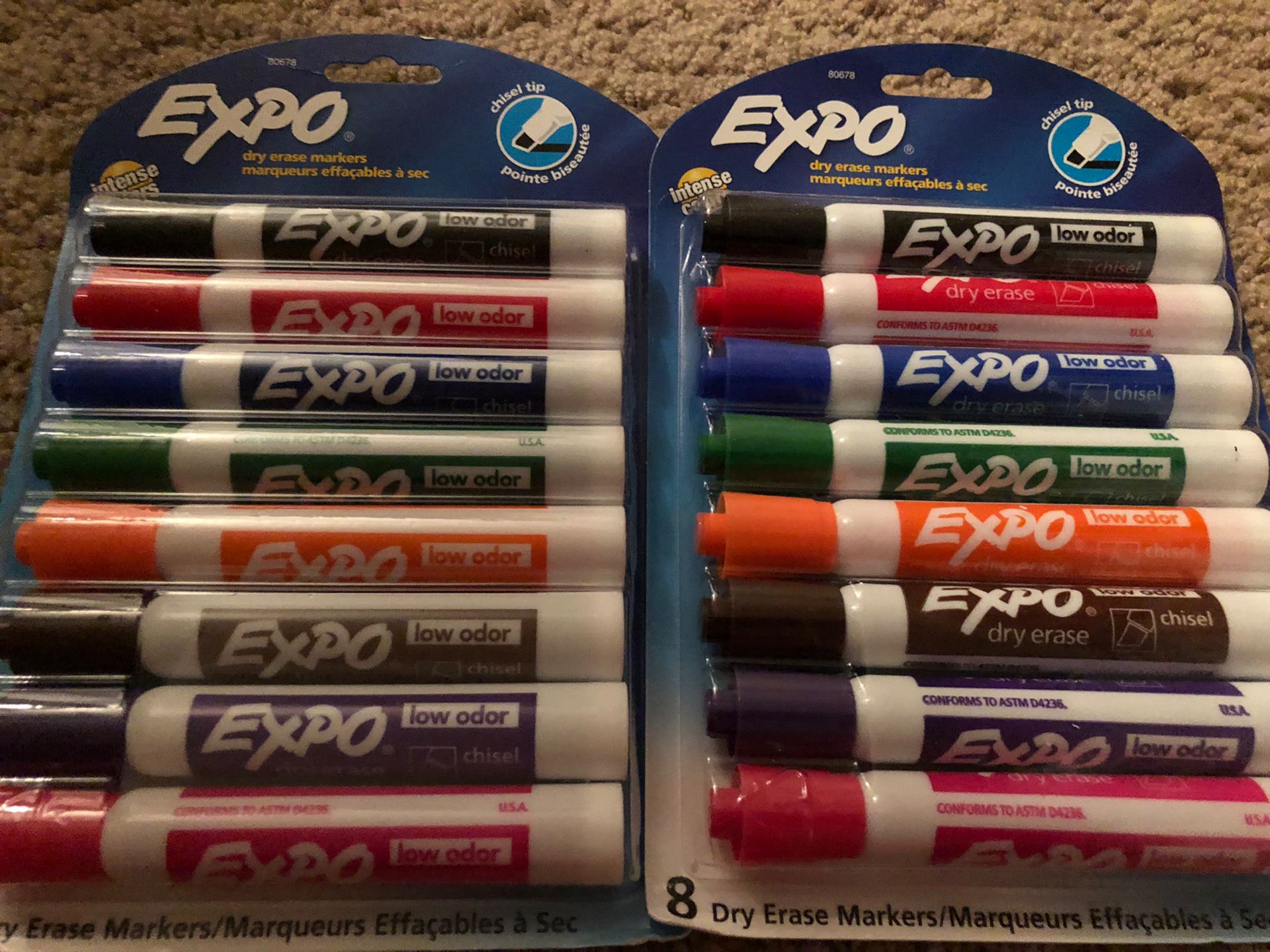 Expo dry erase markers eight pack