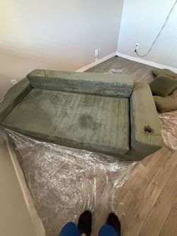 Green boneless couch