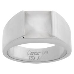 Cartier Tank ring in 18k white gold with moonstone