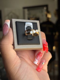 14K CZ X RING