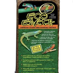 Zoo Med Eco Earth Compressed Coconut Fiber Expandable Substrate Reptiles 1 Brick
