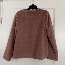 Sugarlips Blush-Pink-Mauve Faux Fur Cozy Jacket- Price Negotiable , Size Medium 