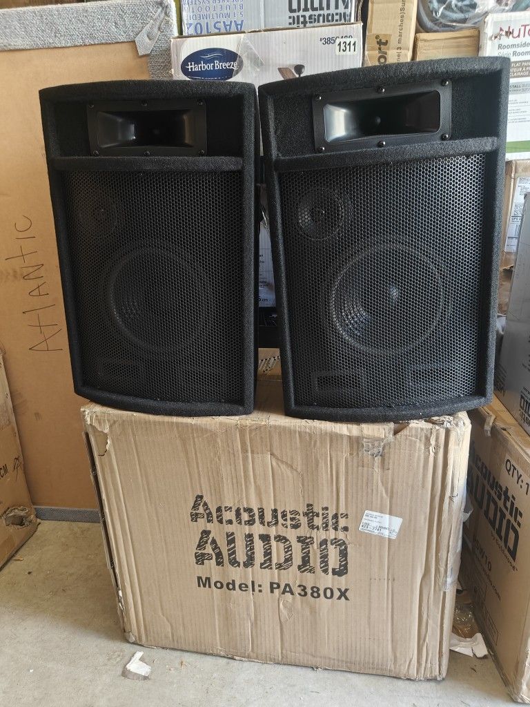New PA-380X Passive DJ Speakers PA Karaoke 3-Way Studio Home Audio