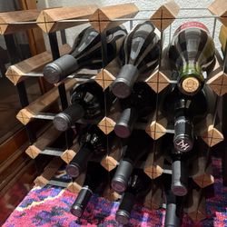 Elegant Wooden Wine Rack