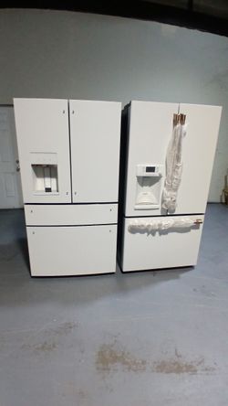 Ge Cafe Matte White Refrigerator 