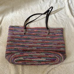 Buji Baja Purse Multicolor Woven Texture Beach Bag