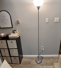Torchiere Floor Lamp Gray